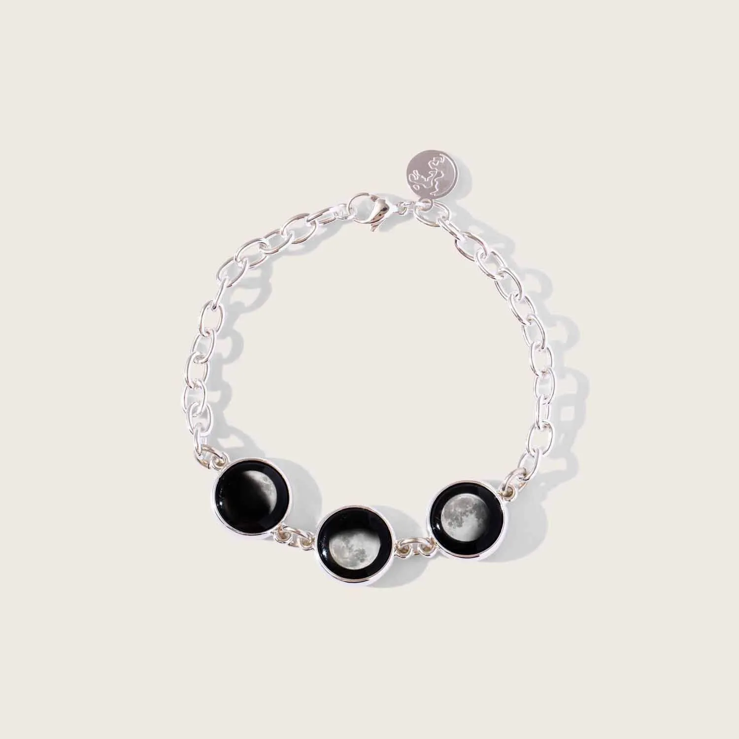 Trinity Moon Charm Bracelet