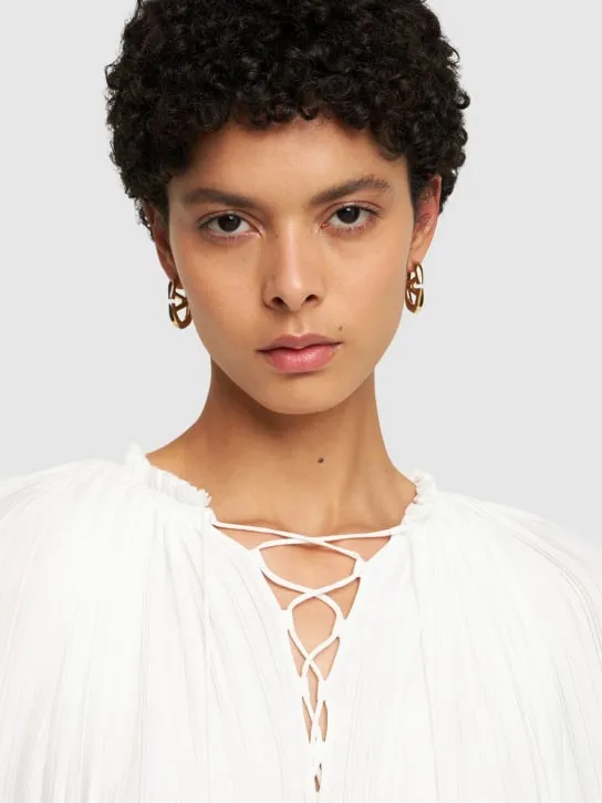 Valentino Garavani   V Logo boldies huggie earrings 
