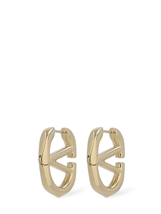 Valentino Garavani   V Logo boldies huggie earrings 