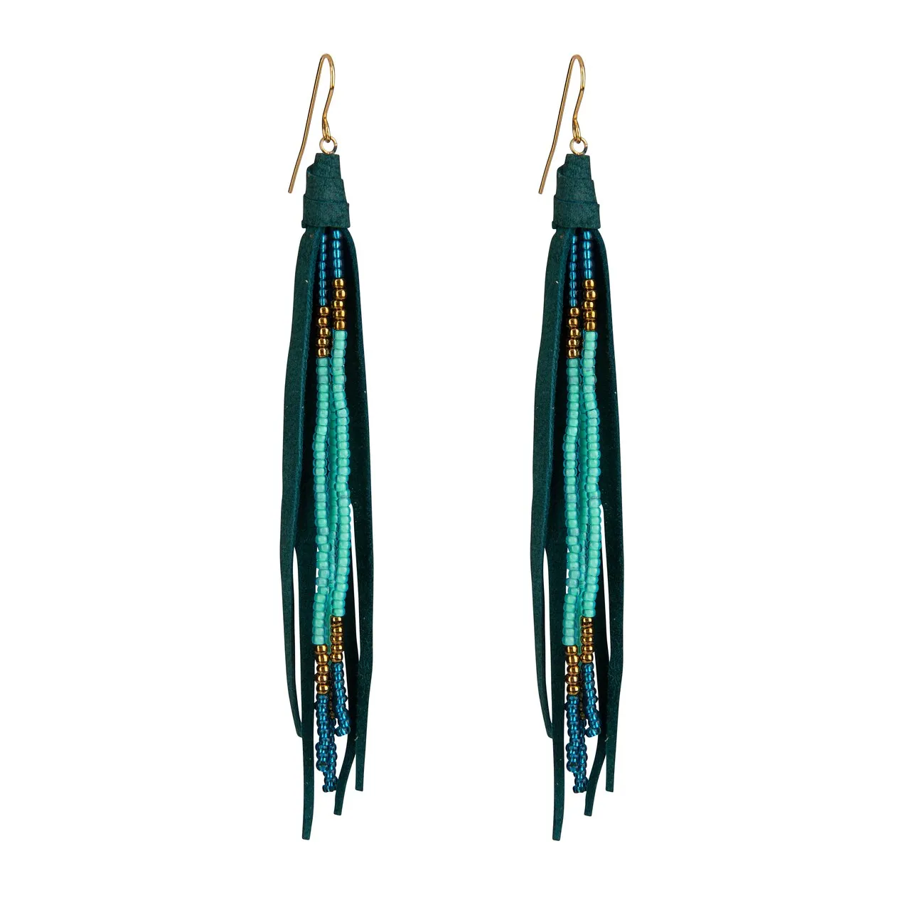 Western Turquoise Tassel Earrings